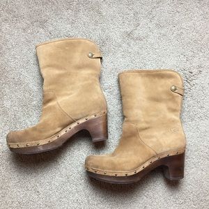 UGG Australia Lynnea Brown Boots Clog 9